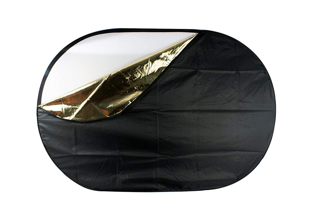 HIFFIN® 40"x 60"/100 x 150CM Photo Light Reflector Photography Kit 5-in-1 Gold/Silver/White/Black/Diffuser with Holder Clip & Collapsible Multi-Disc Carrying Case for Studio Outdoor Lighting