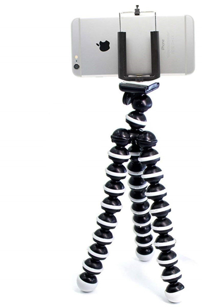 HIFFIN® Gorilla Tripod/Mini Tripod 10+3 inch for Mobile Phone with Holder for Mobile and Ball Head Thick, Flexible Gorilla Stand for DSLR & Action Cameras