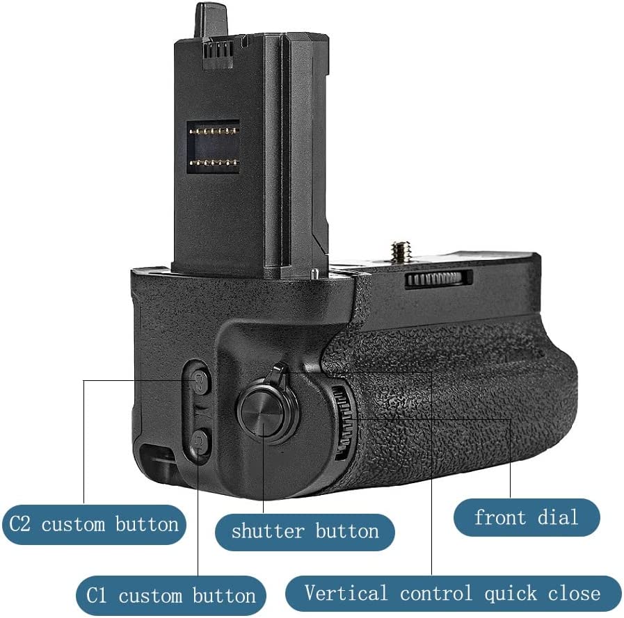 HIFFIN Battery Grip for Sony A7IV A9II A7RIV Camera, Replacement for Sony VG-C4EM,Used to Replace FZ100 Rechargeable Lithium-ion Battery