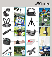 HIFFIN 50 in 1 Action Camera Accessory Kit Compatible with GoPro Hero10/9/8/7/6/5/4, GoPro Max, GoPro Fusion, Insta360,