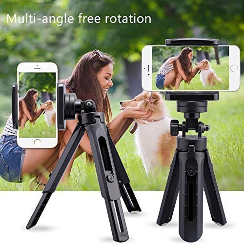 HIFFIN® 360 Degree Rotation Mini Tripod Support Stand for DSLR and Smartphones - Foldable Shockproof Lightweight Bracket for Mobile Phones/DSLRs. (Tripod Support 7 + 3 inches with Holder)