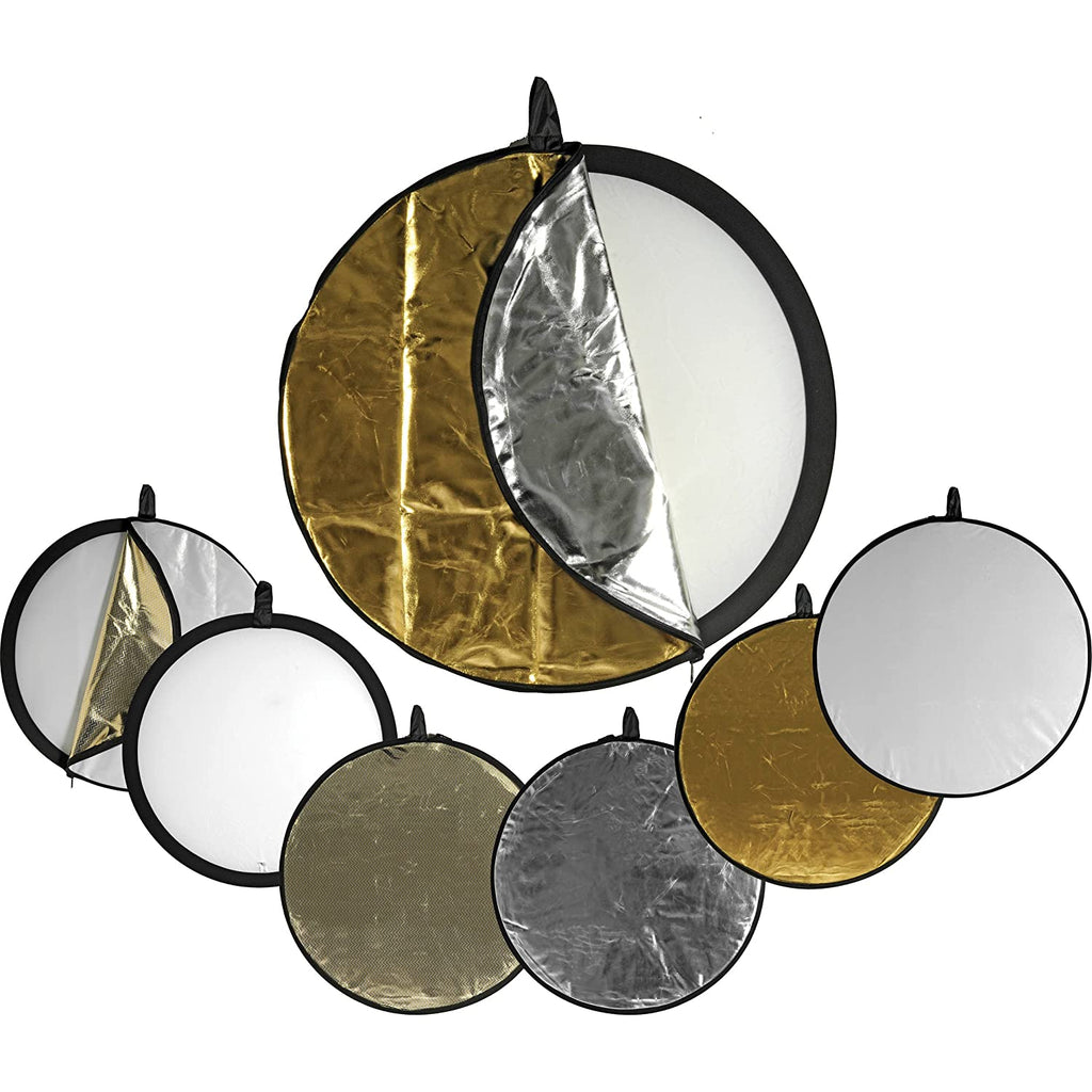 HIFFIN® Reflector 42-inch / 107 cm 5 in 1 Collapsible Multi-Disc Light Reflector with Bag - Translucent, Silver, Gold, White and Black(reg)