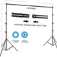 HIFFIN®Daylight Umbrella Continuous Lighting Kit, 8x14ft Background Support System with 2 Muslin backdrops (Black and White) for Photo Studio & 18 W Bulb Product, Portrait and Video Shoot Photography