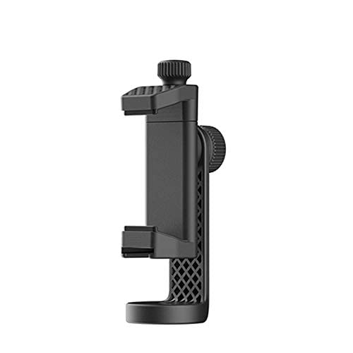 Ulanzi ST-17 360 Rotation Adjustable Phone Clips with Cold Shoe and 1/4 Screw Port for 55-100mm Wide iPhones Android Phones