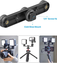 Camera Cold Shoe Extension Mount, PT-23 Triple Hot Shoe DSLR Plate Microphone LED Video Light Stand Gimbals Extendable Bar Vlog Accessories Kits for Gopro iPhone Sony Canon