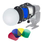 HIFFIN Flash Diffuser Light Softbox Speedlite Flash Accessories Kit Color Filter Honeycomb Grid Reflector Diffuser Ball with Universal Magnetic Mount