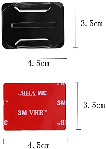 HIFFIN®Go pro Helmet Adhesive Mount 12 Pieces (6Flat & 6Curved) with 12 Pieces 3m Sticker Set for Go Pro|S JCAM|Y i|EK EN