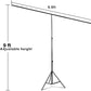 HIFFIN® White Screen Backdrop 6x10 ft with Stand  6x9FT Photography Backdrop with 1PC 6.5FT T-Shape Backdrop Stands, 2PCs Spring Clamps, 1PCs Carry Bag