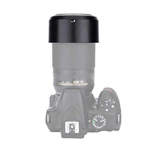 HIFFIN® Lens Hood hb-n106 and hb-77 for Nikon af-9 18-55mm & Nikon 70-300mm Lens d3500,d3400,d5600 kit (Bayonet Type Lens Hood HB-N 106 and HB-77 Lens Hood Combo)