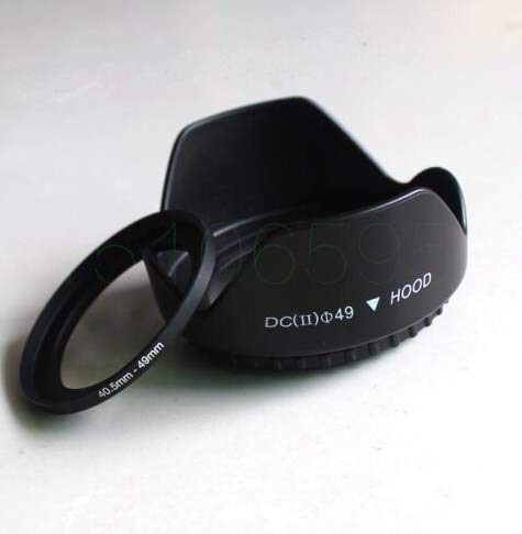 HIFFIN  49mm Flower Lens Hood Screw Mount for Canon Nikon Sony Olympus Pentax & All Other Digital SLR Cameras (49mm Flower Lens Hood)