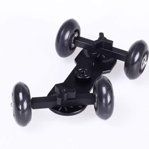 HIFFIN® New Black DSLR Skater Wheel Camera Truck Top Dolly Kit + 7inch Articulate Magic Arm