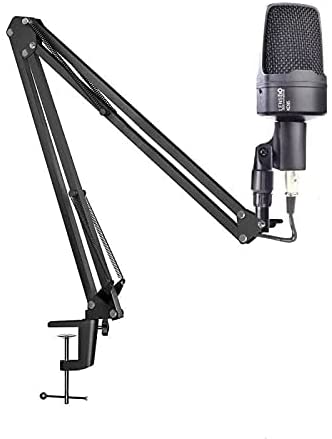 LENSGO KD95 Professional Cardioid Capaitor Studio Condenser Microphone Mic with XLR to 3.5mm Cable for Podcasting, Streaming, Vocal Recording, Singer, Podcaster, Skype, YouTube (Black)