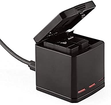 HIFFIN® 3 Channel GP-FXD-901 Battery Charger Compatible with Go Pro Hero 9 Black Action Camera with USB Cable Hero 9 Black Accessories