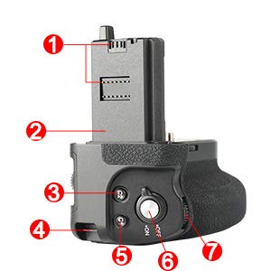 Meike MK-A7R4 Professional Muti-Power Hand Vertical Batty Grip for Sony A7R IV A7R4 A9II