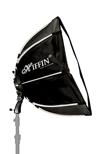 HIFFIN® (55cm) Lightweight & Portable Soft Box Comes with S2 Type Bracket & 2 Diffuser Sheets | Carrying Case | Compatible with All Flash Speedlights (Octagonal Softbox 55 cm)…