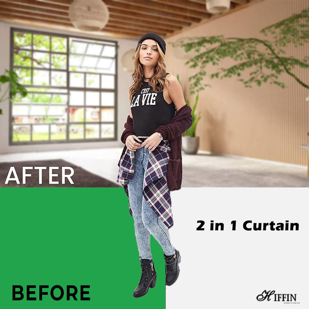 HIFFIN® 8x12 ft, 2-in-1 White Green Screen Backdrop Reversible Photography Backdrop Background, Chromakey Green Screen White Backdrop for Photoshoot Televison Zoom Live Streaming