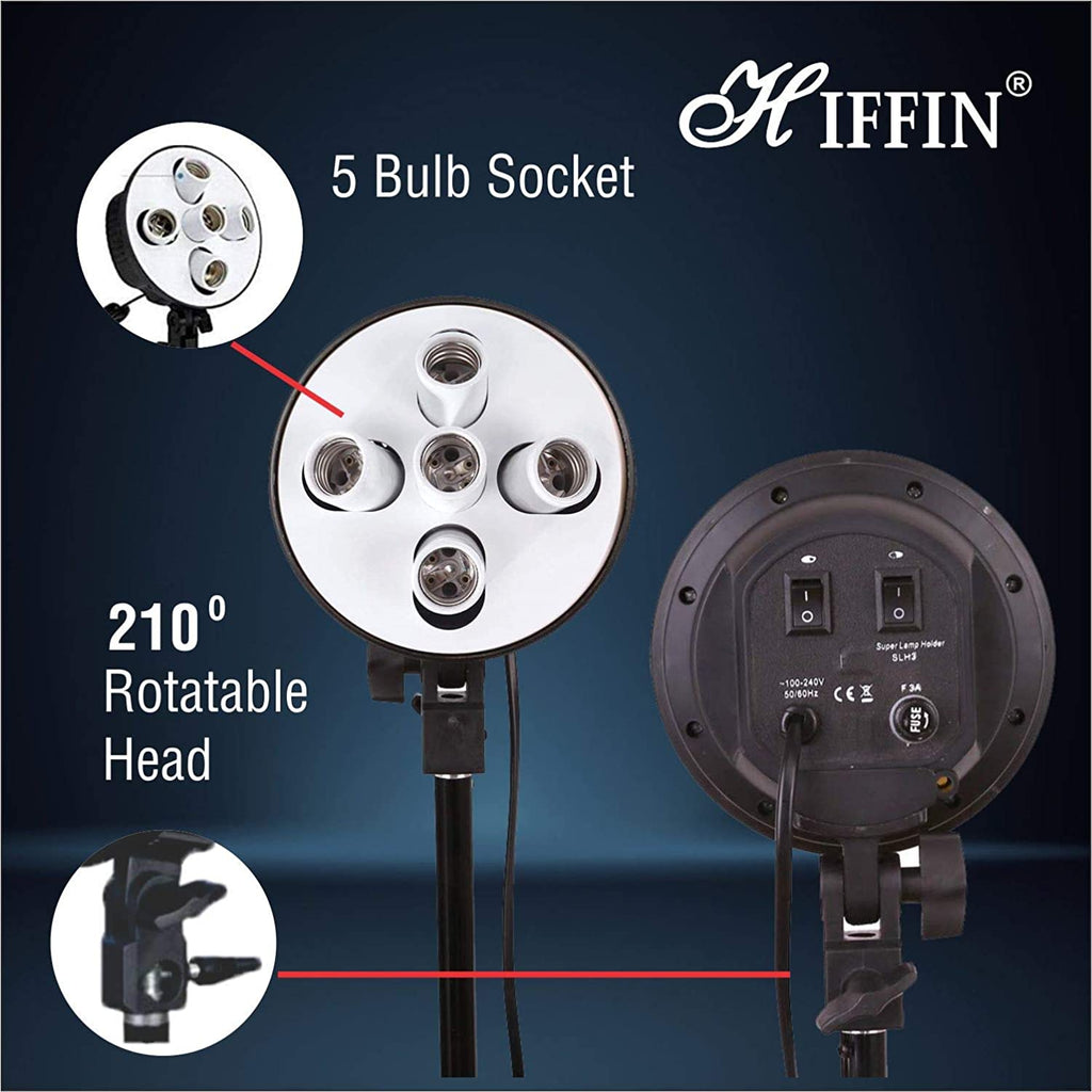 HIFFIN® PRO HD 5 Soft Led Video Light Softbox Kit | 1 Point Lighting | Stand | for YouTube Shooting,Videography, Product Photography, Continuous Studio.