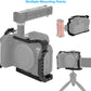 HIFFIN Camera Cage for Canon EOS R6 R5 Mirrorless Camera, Vlogging Video Shooting Filmmaking Rig Stabilizer with Dual Cold Shoe, 1/4" Mounting Points