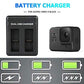 HIFFIN Dual Port AHDBT-901 Battery Charger for Go Pro Hero 9 Black Camera with USB Type-C Cable
