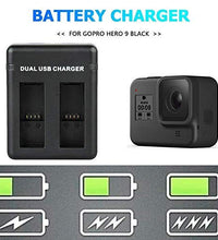 HIFFIN Dual Port AHDBT-901 Battery Charger for Go Pro Hero 9 Black Camera with USB Type-C Cable