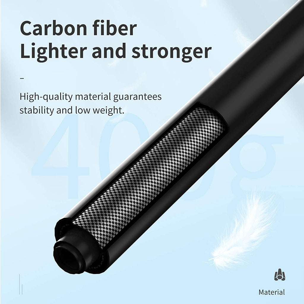 TELESIN 118"/3 Meters Ultra Long Selfie Stick for GoPro Max Hero 9 8 7 6 5 4 3+, Insta 360 One R One X, DJI Osmo Action, Extendable at 6 Lengths Carbon Fiber Lightweight Pole Monopod