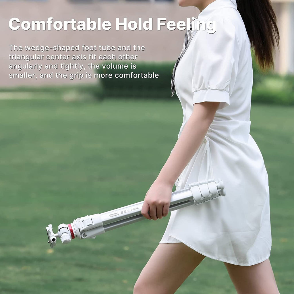 ULANZI MT-55 Camera Travel Tripod White, for Sony Canon DSLR Camera Video Shooting Portabl Tripod Mount w