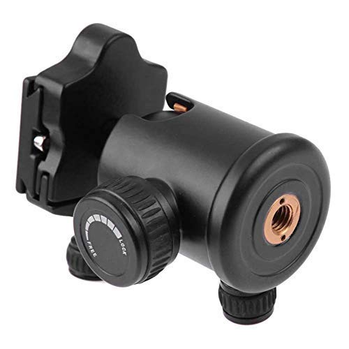 HIFFIN®Professional Metal 360 Degree Rotating Panoramic Ball Head with 1/4 inch Quick Release Plate and Bubble Level,up to 17.6pounds/8kilograms,for Tripod,Monopod,Slider,DSLR Camera,Camcorder