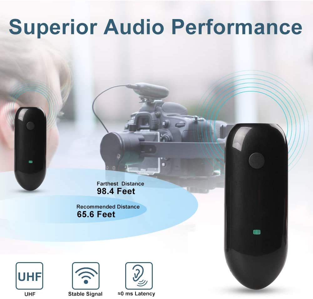 Lensgo LWM-318C Lavalier Wireless Microphone 5 Hour Battery Lifetime Video Mic for Cell Phones Cameras DSLR Gimbal Vlog Audio Interview Lapel Microphone