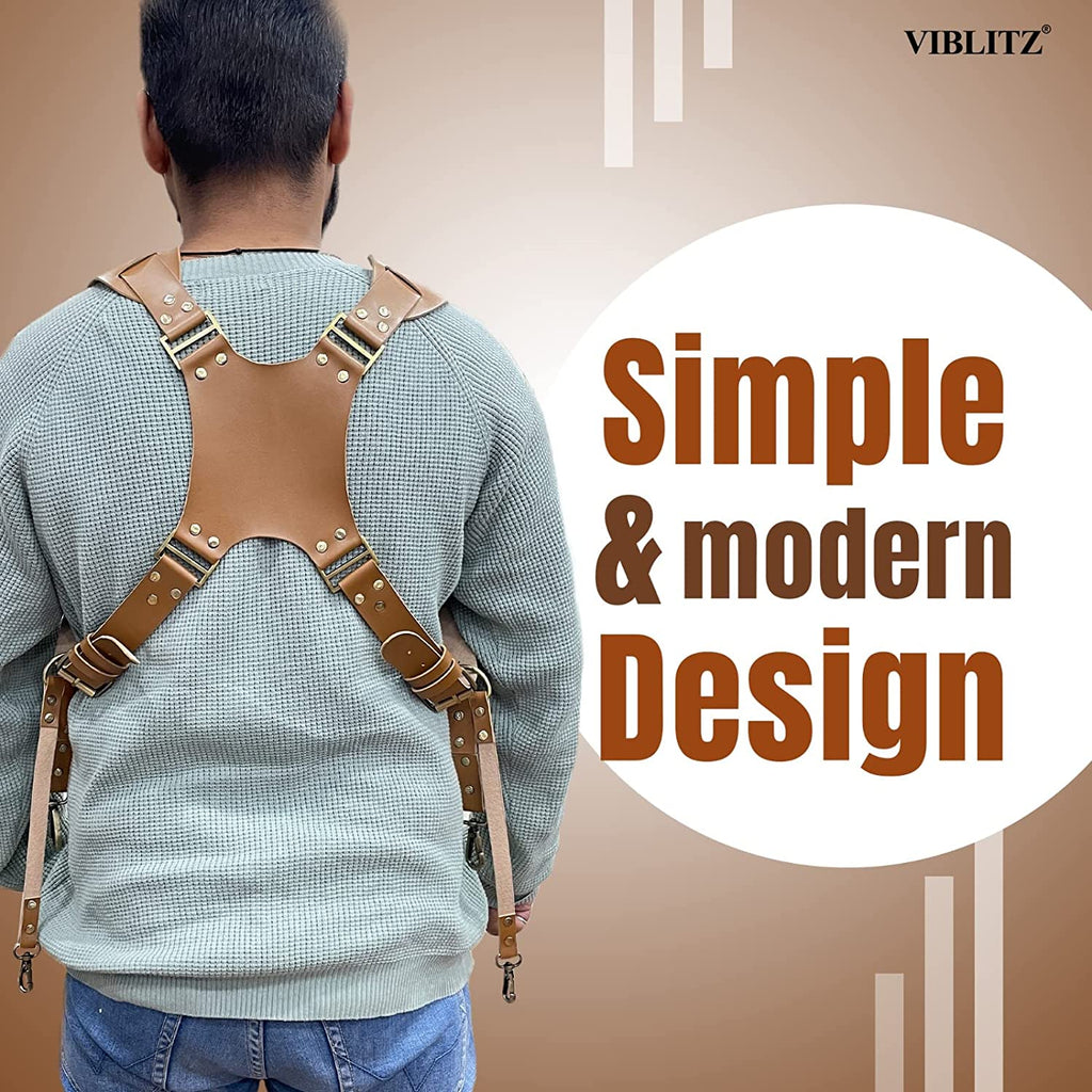 Viblitz® Camera Strap, Double Shoulder Sling Strap DSLR Quick-Release Shoulder Strap Compatible for All DSLR/SLR Cameras, Canon/Nikon/Sony