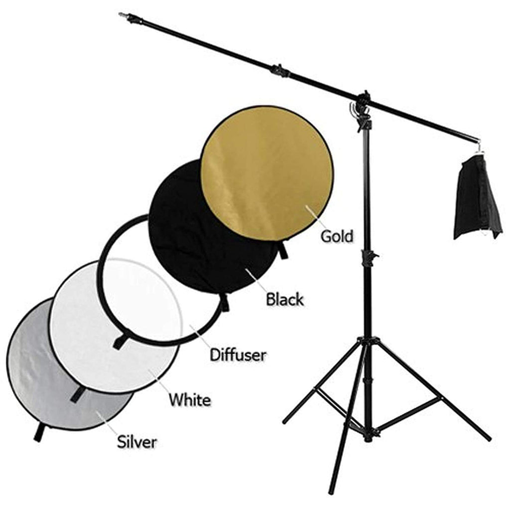 HIFFIN® Reflector 42-inch / 107 cm 5 in 1 Collapsible Multi-Disc Light Reflector with Bag - Translucent, Silver, Gold, White and Black