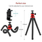HIFFIN Flexible Gorillapod Tripod with 360° Rotating Ball Head Tripod for All DSLR Cameras(Max Load 1.5 kgs) & Mobile Phones (Black/Red) with Triopod Holder