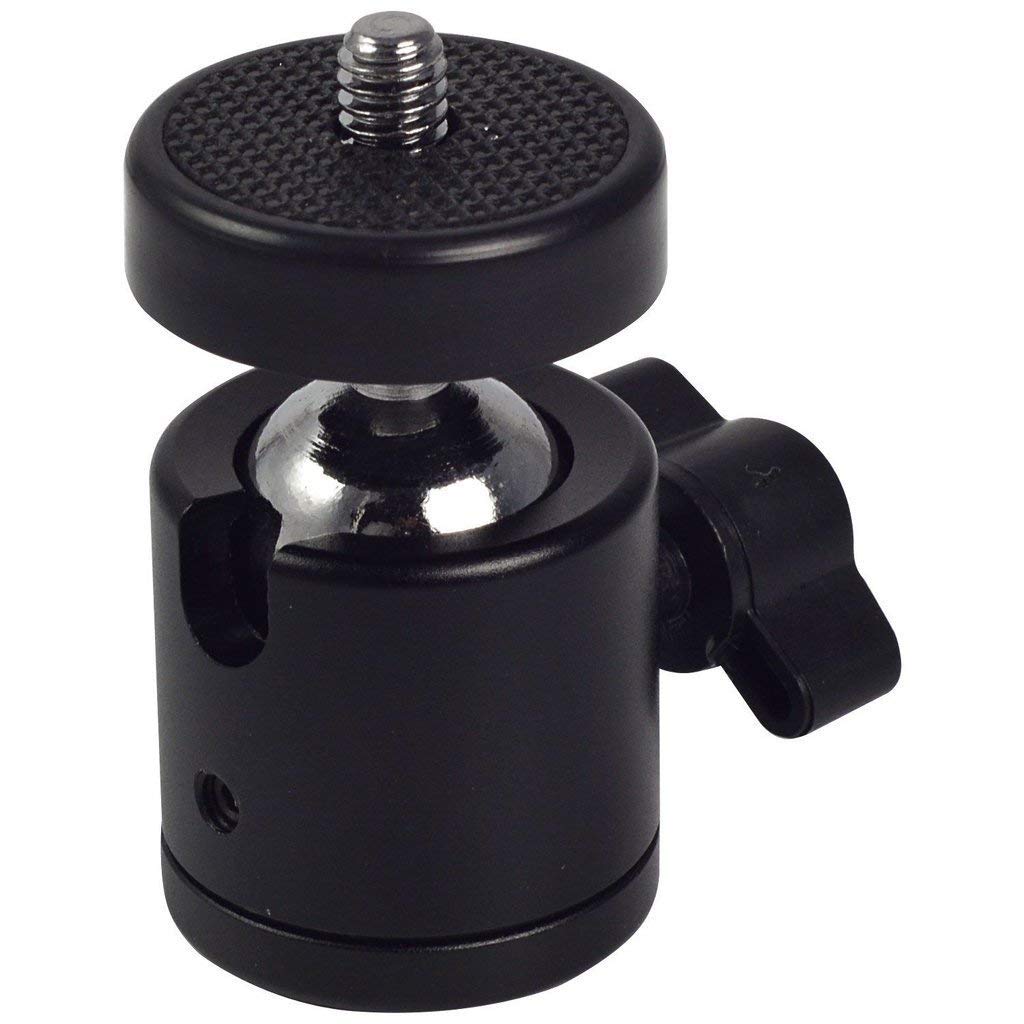 HIFFIN® 5 Pcs Combo Swivel Mini Ball Head 1/4" Screw 360 Degree Aluminum Alloy Body Rotating Swivel Mini Tripod Ball Head with 1/4" Screw...