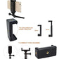 HIFFIN® 2 Pcs Combo A E P Universal Mobile Clip New and Small Size Camera and Selfie Stick Holder New Tripod Attachment (Black)