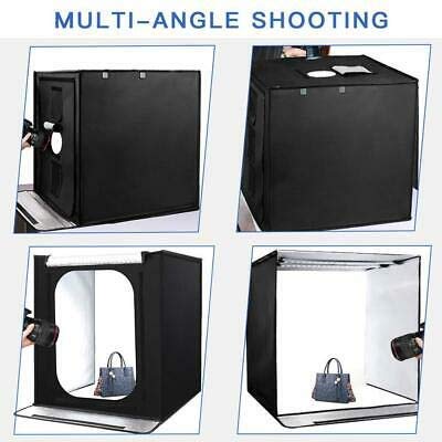 HIFFIN® 832"/80CM Photo Studio Light Box Shooting Tent, Adjustable 126 LED Panel Light Bulbs with Table Top Softbox Cube, 3 Colors Backdrops(Black...