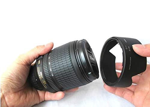 HIFFIN® Lens Hood HB 32 Lens Hood for N 18-140mm f/3.5-5.6g ED VR /18-135mm f/3.5-5.6g if-ed /18-105mm f/3.5-5.6g ED VR /18-70mm f/3.5-4.5g