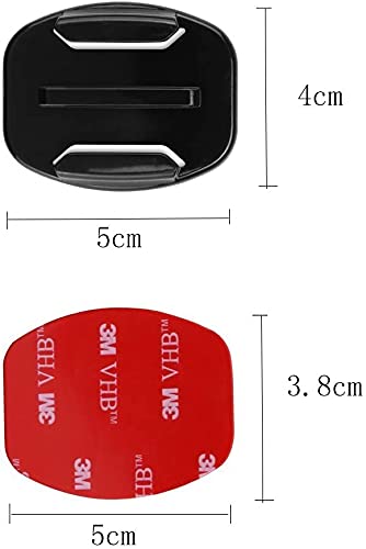 HIFFIN®Go pro Helmet Adhesive Mount 12 Pieces (6Flat & 6Curved) with 12 Pieces 3m Sticker Set for Go Pro|S JCAM|Y i|EK EN