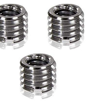 HIFFIN® Metal 1/4" to 3/8" Tripod Convert Screw Adapter 3/8" to 1/4" Reducer Bushing Convert Screw Adapter for Tripod Monopod Ballhead Stand and Video Light DSLR SLR (Pack of 3)