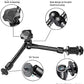 HIFFIN® 11inch Adjustable Articulating Friction Magic Arm & Large Super Clamp for Camera Rig, LCD Monitor, LED Flash Lights (11 inch Magic arm+clamp)