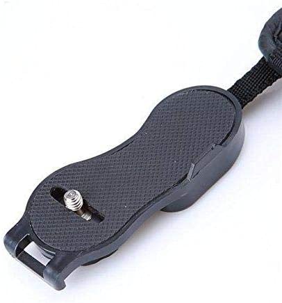 Hiffin PU Leather Soft Camera Hand Grip/Wrist Strap for Canon Nikon Sony SLR DSLR (Black)