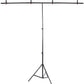 HIFFIN® Black Screen Backdrop 6x10 ft with Stand 6x9FT Photography Backdrop with 1PC 6.5FT T-Shape Backdrop Stands, 4PCs Spring Clamps, 1PCs Carry Bag