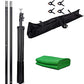 HIFFIN® Green Screen Backdrop 6x10 ft with Stand - 1 Packs 6x9 FT Photography Backdrop with 1PC 6.5 FT T-Shape Backdrop Stands, 4PCs Spring Clamps, 1PCs Carry Bag