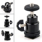 Hiffin 1/4"" Black Ball Head Bracket/Holder/Mount for Camera Tripod Hot Shoe Adapter