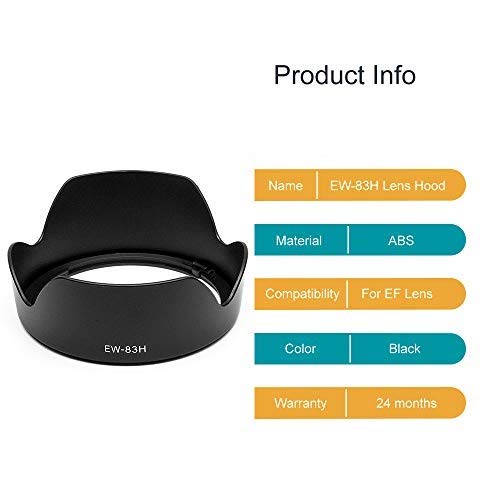 HIFFIN® Digital Lens Hood EW-83H for Canon EF 24-105mm f/4L is USM Zoom Lens EW83H Shade