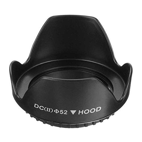 HIFFIN 52mm Flower Lens Hood Screw Mount for Canon Nikon Sony Olympus Pentax & All Other Digital SLR Cameras (52mm Flower Lens Hood)