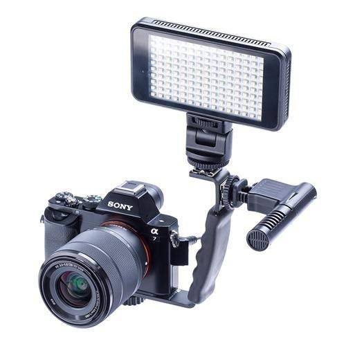 HIFFIN® Dual Shoe Mount L-Bracket for DSLR Camera Video Lights,Flash, Monitors or Microphones.Heavy Duty