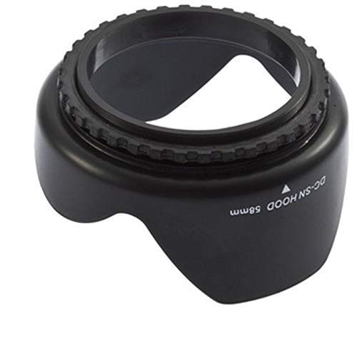 HIFFIN 58mm Flower Lens Hood Screw Mount for Canon Nikon Sony Olympus Pentax & All Other Digital SLR Cameras (58mm Flower Lens Hood)