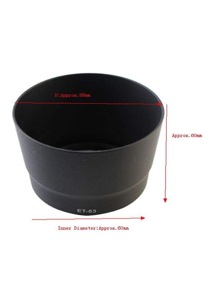 HIFFIN® Lens Hood for Canon ET-63 Lens Hood for EF-S 55-250mm f/4-5.6 is STM Lens
