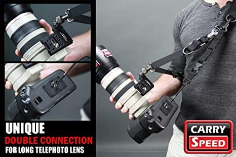 HIFFIN® Camera Belt Carry Speed FS-PRO for Camera SLR DSLR Black (Black)