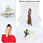 HIFFIN® 8x12 ft Blue|White|Gray Screen, Photography Backdrop Background with 2 Clip, Chromakey Panel for Photo Backdrop Video Studio, Muslin Background Screen