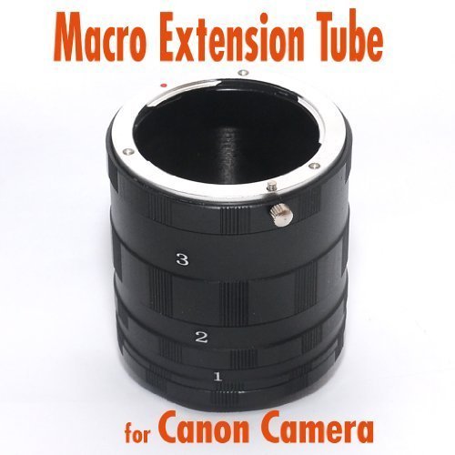 HIFFIN® Macro Extension Tube Kit Compatible with Canon Cameras Macro Extension Tube Ring Set for Canon Cameras 40D 5D 7D 600D 650D